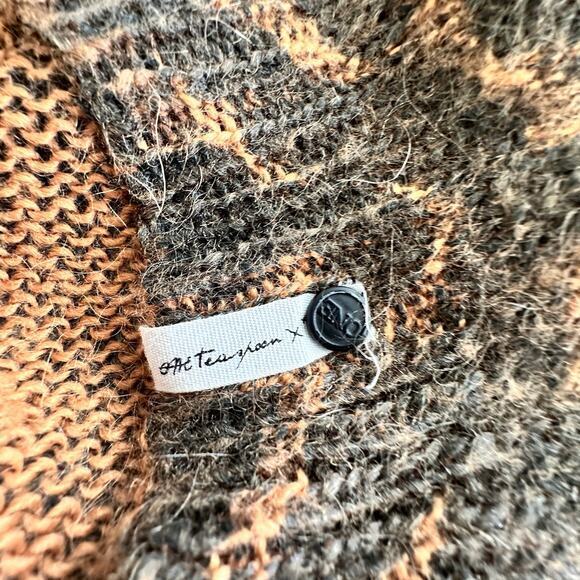 One Teaspoon M Big Cat animal print wool mohair blend Sweater - Picture 8 of 10